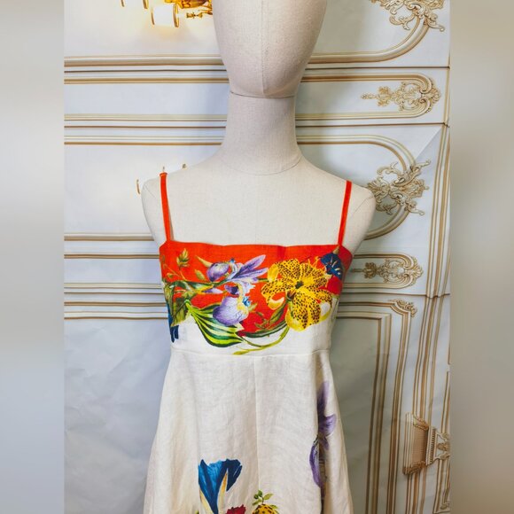 Alemais Flores Printed Flax Maxi Dress Multicoloured - Picture 5 of 12